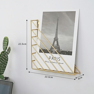 KINNO Simple nordique fer Art tenture murale étagère maison décorative métal porte-revues cuisine stockage salon meubles - Product Image 4