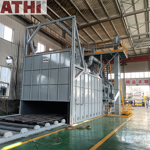 Machine de sablage à rouleaux entraînée par moteur PLC série ATHI Q69 pour prétraitement de tôles <span class=keywords><strong>et</strong></span> poutres en H, certifiée CE ISO - Product Image 3