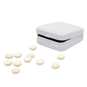 Square Shape Small Gift Box Jewelry Metal Case Condom Tin Box Candy Tin With Hinge