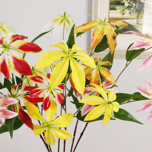 Flores de Lirio Artificiales de Seda, Alta Simulación, Decoración para Bodas y Hogar - Product Image 3