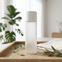 Emballage cosmétique, flacon en plastique transparent givré pour lotion, 100 ml, 120 ml, récipient pour toner, pour cosmétiques