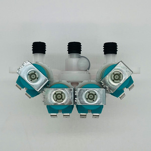 วาล์วน้ำเข้า W11096267 4 ทางไฟฟ้า 110 V พลาสติกทนทานสำหรับชิ้นส่วนเครื่องซักผ้า - Product Image 1