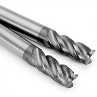 Broca de compresión de corte ascendente y descendente con recubrimiento DLC HRC 60, de carburo sólido, espiral, 4mm, para router CNC de carpintería, ¡la más vendida!