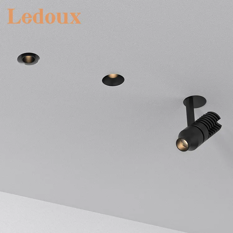 LEDOUX Modern Moving Head Stretchable Angle Adjustable Ceiling Downlight Lamp 8W LED Spotlight