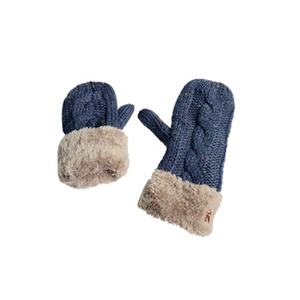 Gants chauds d'hiver de <span class=keywords><strong>haute</strong></span> qualité super bon marché Gants d'hiver pour femmes Mitaines tricotées pour filles Lady en stock - Product Image 1