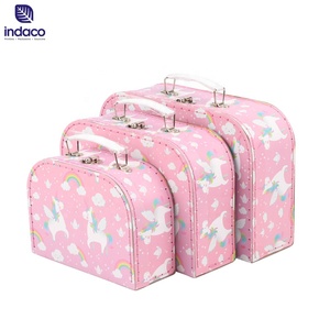 Wholesale Baby <b>Clothes</b> Box Cardboard Suitcase Paperboard Baby Gift <b>Boxes</b> with Handle - Product Image 3