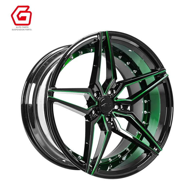 12 13 14 15 '' Inch 5x114.3 Muscle Sport Car Niche Mini Green Wheels For Vossen Replica Wheel Rim