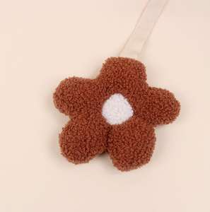 Portaciuccio <span class=keywords><strong>Personalizzato</strong></span> in Peluche Sherpa a Forma di Orsetto Luna e Stella con Massaggiagengive per Neonati 0-12 Mesi - Product Image 6