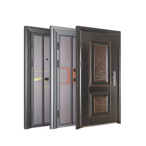 Maison de sécurité porte en acier métal extérieur porte d'entrée principale usine pas cher <span class=keywords><strong>prix</strong></span>-derniers modèles - Product Image 5