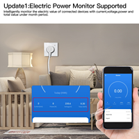 Enchufe de Pared Inteligente WiFi Zigbee LangYeao, Estándar del Reino Unido, 16A 3000W con Monitoreo de Energía, Compatible con Tuya, Alexa y Google Home