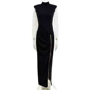 Nuovi Arrivi: Abiti da Sera Invernali di Alta Qualità con Spacco, <span class=keywords><strong>Senza</strong></span> <span class=keywords><strong>Maniche</strong></span>, Aderenti, Linea ad A, Lunghezza Pavimento, Stile Elegante per Feste - Product Image 3