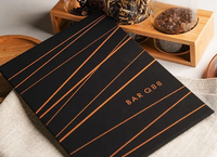 Expédition rapide, porte-menu portable, menu magnétique en tissu à une page, porte-carte de menu pour restaurant, bar, hôtel