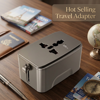 Foxcan petite taille propre brevet adaptateur secteur de voyage universel logo couleur personnalisé prise multi prise chargeur de prise électrique