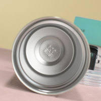 Gobelet thermique isolé à double paroi en acier inoxydable de conception minimaliste de 420ml avec couvercle transparent pour tasse à café de camping de voyage de voiture