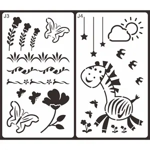 Plastic Shapes Scrapbook flower Mandala Template Stencils Graphics Stencils for Children Creation