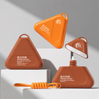 Pochette triangulaire portable haut de gamme pour flacon de crème solaire en plastique, idéale pour l'emballage cosmétique de voyage, avec joint d'étanchéité et anti-fuite