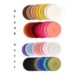 قبعات تطريز مخصصة بالجملة بيريه نسائي عالي الجودة احترافي من الصوف متعدد الألوان - Product Image 4