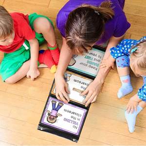 Fabric Foldable Classroom Pocket Chart Wall File Organizer Hanging Card Picture Display Demonstrations School Supplies Bag Use - Product Image 4