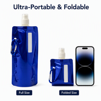 Pochette pliable anti-fuite personnalisée pour emballage de liquides, sac à eau réutilisable, camping, randonnée, escalade, eau minérale portable, bière