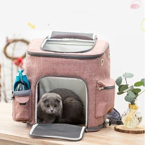 Portable <b>Foldable</b> Expandable Cat Backpack - <b>Trolley</b>-Style Carrier for Small Dogs & Cats - Product Image 1