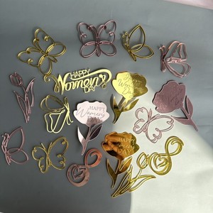 Acrylic <b>Cake</b> Decorations Women's Day Floral Carnation Cupcake Toppers Happy Women's Day Design For <b>Cake</b> <b>Decorating</b> <b>Supplies</b> - Product Image 2