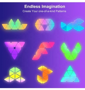 Ứng dụng thông minh điều khiển <span class=keywords><strong>RGB</strong></span> tường trang trí <span class=keywords><strong>Led</strong></span> Tam giác Bảng điều chỉnh ánh sáng âm nhạc Sync bầu không khí Bảng điều chỉnh ánh sáng cho chơi game - Product Image 5
