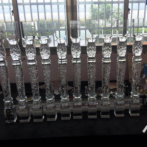 Lüks yenileme malzeme merdiven korkuluk el oyma roma sütunu kristal cam kol dayama diğer kristal el sanatları ürün kategorisi - Product Image 1