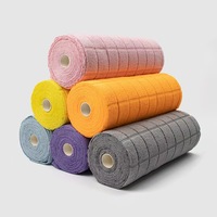 Rouleau de chiffons de nettoyage colorés et détachables, rouleau de chiffons en microfibre, torchons de cuisine, chiffons absorbants pour essuyer la voiture