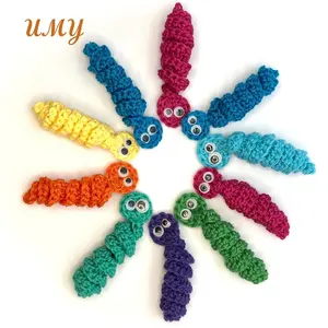 Articoli fatti a mano all'uncinetto Anti ansia Stress autismo giocattoli sensoriali Wiggle Worm Toy