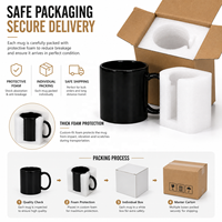 Taza de Cerámica de 11 oz con Logotipo Personalizado, Taza de Café Blanca para Sublimación, Cerámica AAA Brillante/Mate, Taza que Cambia de Color para Regalos al por Mayor
