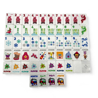 Jeu de tuiles de Mahjong américain en mélamine sur mesure, thème Flocon de neige, pour divertissement et jeux de société