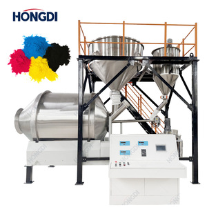 HONGDI Compact Food-Grade Semi-Automatic Assembly Line Drum Mixer-for Small-Batch Powder & Cookie/Oreo Crumbles Mixing - Product Image 2