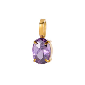 Colgante <span class=keywords><strong>de</strong></span> circonita chapado en oro <span class=keywords><strong>de</strong></span> acero inoxidable con piedra <span class=keywords><strong>de</strong></span> nacimiento <span class=keywords><strong>de</strong></span> 12 meses <span class=keywords><strong>de</strong></span> colores y corte ovalado <span class=keywords><strong>para</strong></span> collar, pulsera y fabricación <span class=keywords><strong>de</strong></span> joyas DIY - Product Image 5