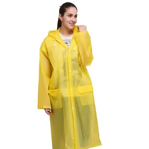 Travelsky di Alta qualità su ordinazione lungo impermeabili trasparente impermeabile cappotto di pioggia