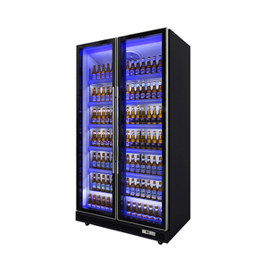 Réfrigérateur commercial vertical d'affichage de réfrigération d'alcool de lumières multiples de <span class=keywords><strong>deux</strong></span> portes en verre LED - Product Image 3