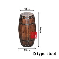 ZHISHAN Modèle 001 Tabouret de bar haut en bois de chêne carbonisé de style rétro, écologique, poli, pour bar, thé, vin, Noël