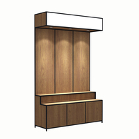 Présentoir de produits sanitaires mural led en bois, support pour les spectacles de douche