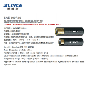 สายฉีดน้ำล้างรถแรงดันสูง SC 2SN 3500/5000Psi แบบ 2 ชั้น ผลิตจากลวดสแตนเลสถัก พร้อมบริการตัดตามขนาด - Product Image 2