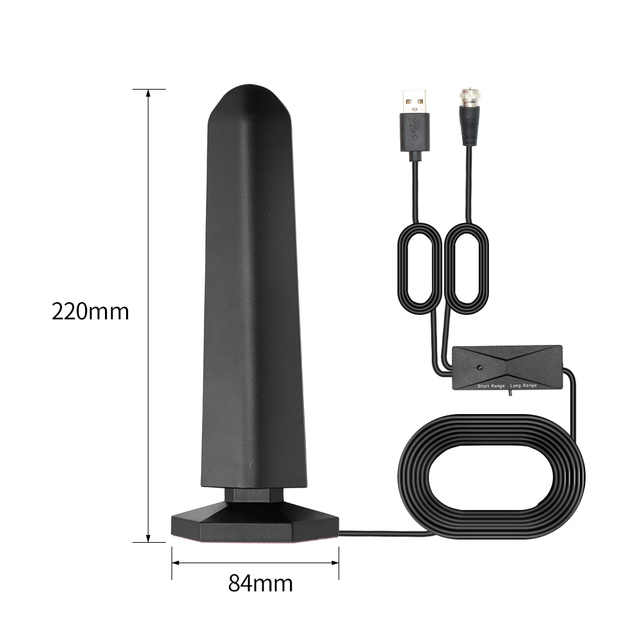 Smart TV Amplified HDTV Indoor Digital Antenna with 350 Mile Range Support for 4K 1080P TV Stick
