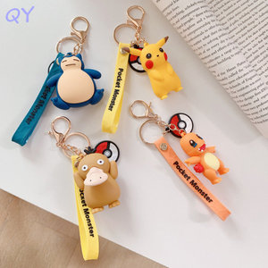 QY Cartoon Rubber <b>Key</b> Chains PVC Keychain <b>Bag</b> Pendant Car <b>Key</b> <b>Ring</b> Cute Animal Charm - Product Image 1