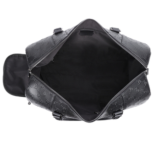 Bolso de Viaje <span class=keywords><strong>Duffel</strong></span> de Cuero Genuino de Vaca Plena Flor con Logotipo Completo Personalizado, Maleta de Fin de Semana, Gimnasio, Piel de Becerro Negra de Capa Superior - Product Image 5