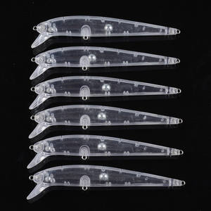 Leurre de pêche méné noir personnalisé <span class=keywords><strong>pas</strong></span> <span class=keywords><strong>cher</strong></span> leurre de pêche au bar d'eau salée blanc non peint - Product Image 3