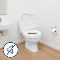 Elevador de Asiento de Inodoro (5 cm de Altura) de Duroplast para Adultos con Tapa, Capacidad de 130 kg, 40.5 cm x 23 cm, KMINA K30040
