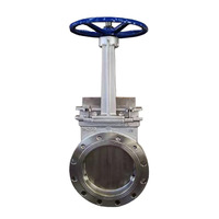 Vanne à guillotine en acier inoxydable pneumatique PZ73W/PZ673H-16, vanne à plaque en acier moulé, vanne à boue, vanne à scories, résistante aux hautes températures