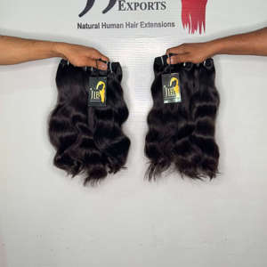 Extensions de cheveux naturels indiens vierges ondulés, raides et bouclés, tissages de cheveux humains bouclés bruts de type vison du Cambodge - Product Image 1