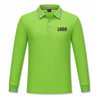 Chemise à manches longues en tricot vert lime brodée sur mesure pour la vente en gros |   Fibre de bambou, coupe ajustée, S-4XL, 9 couleurs |   Usine OEM/ODM