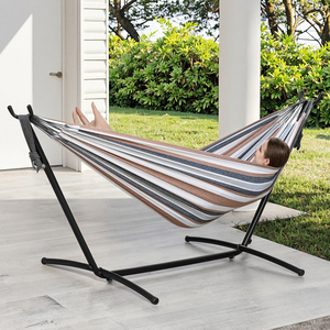 Đôi Võng với thép đứng bên ngoài sân vườn Cắm Trại Ngoài Trời 2 người đứng võng và mang túi - Product Image 1