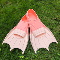 Palmes de natation style couronne - Palmes courtes en silicone pour enfants - Palmes en forme de canard pour l'entraînement à la natation