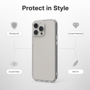 High Quality Luxury Transparent Clear Acrylic Protective Case for 13 Pro Max Shockproof <strong>Smartphone</strong> Cover in OPP <strong>Bag</strong> XY - Product Image 2