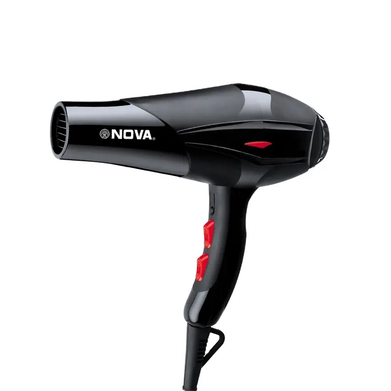 Sıcak satış NOVA 7110 siyah yüksek kaliteli yeni tasarım 2500 W profesyonel saç kurutma makinesi